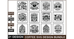 Coffee SVG Bundle 8 - CraftNest - Digital Crafting and Art