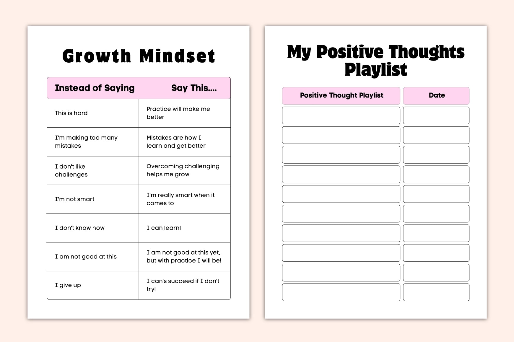 Overcoming Worries Activity Planner