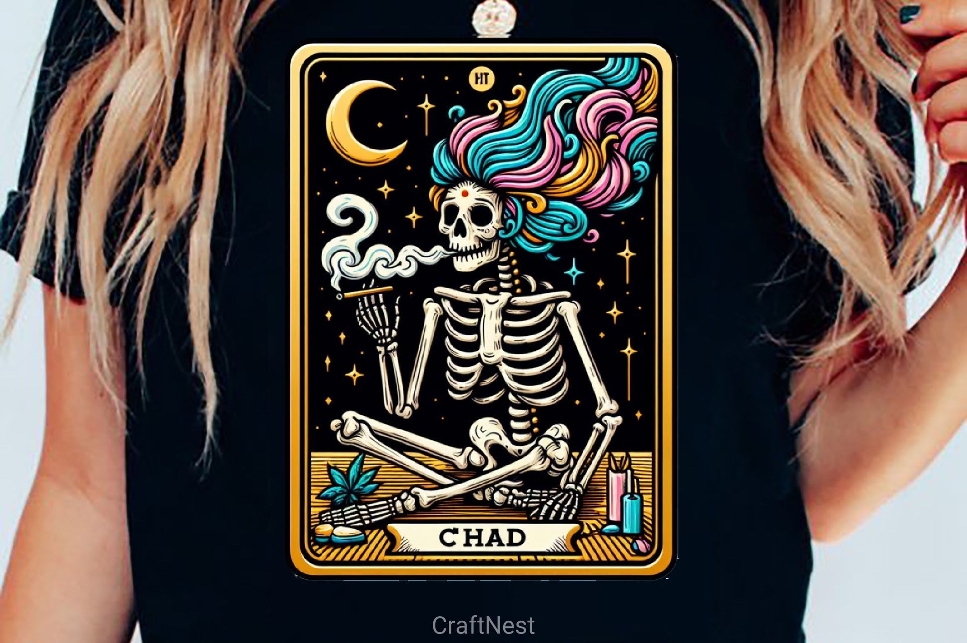 Cannabitch Funny Tarot Card Clipart Bundle - CraftNest - Digital Crafting and Art