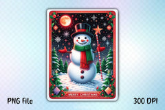 Tarot Card Christmas Snowman Clipart Bundle - CraftNest - Digital Crafting and Art