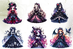 Gothic Fairy Girl Clipart Bundle - CraftNest - Digital Crafting and Art