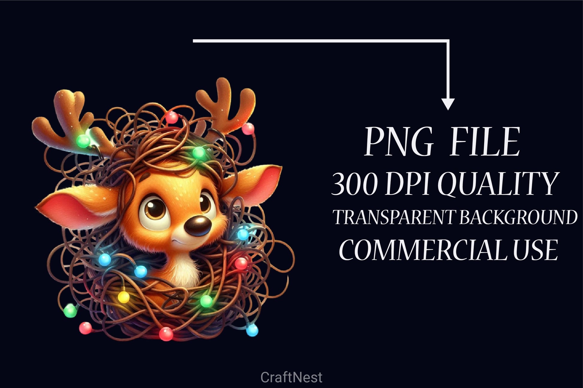 Christmas Reindeer Clipart Bundle 10 - CraftNest - Digital Crafting and Art