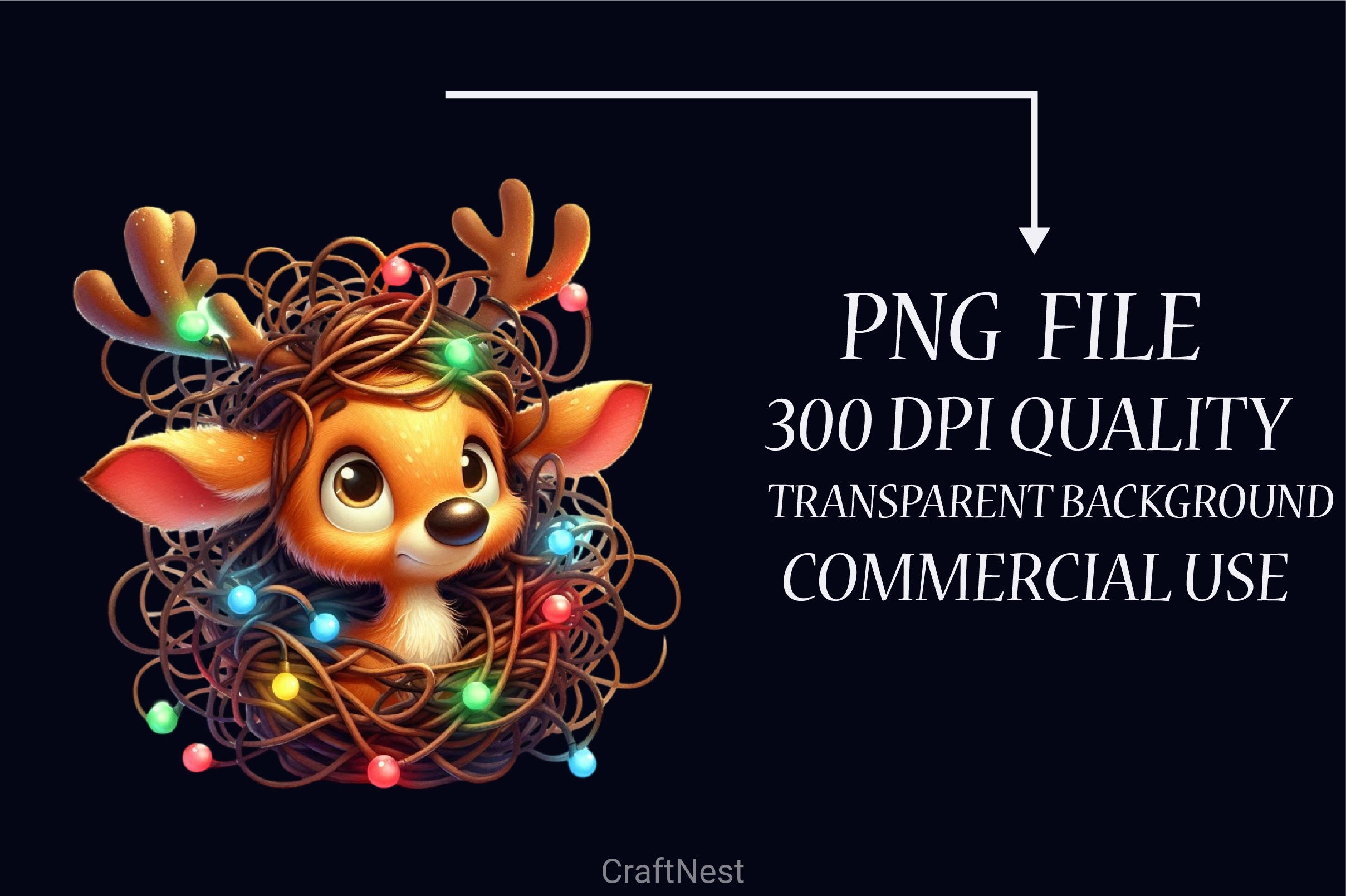 Christmas Reindeer Clipart Bundle 10 - CraftNest - Digital Crafting and Art