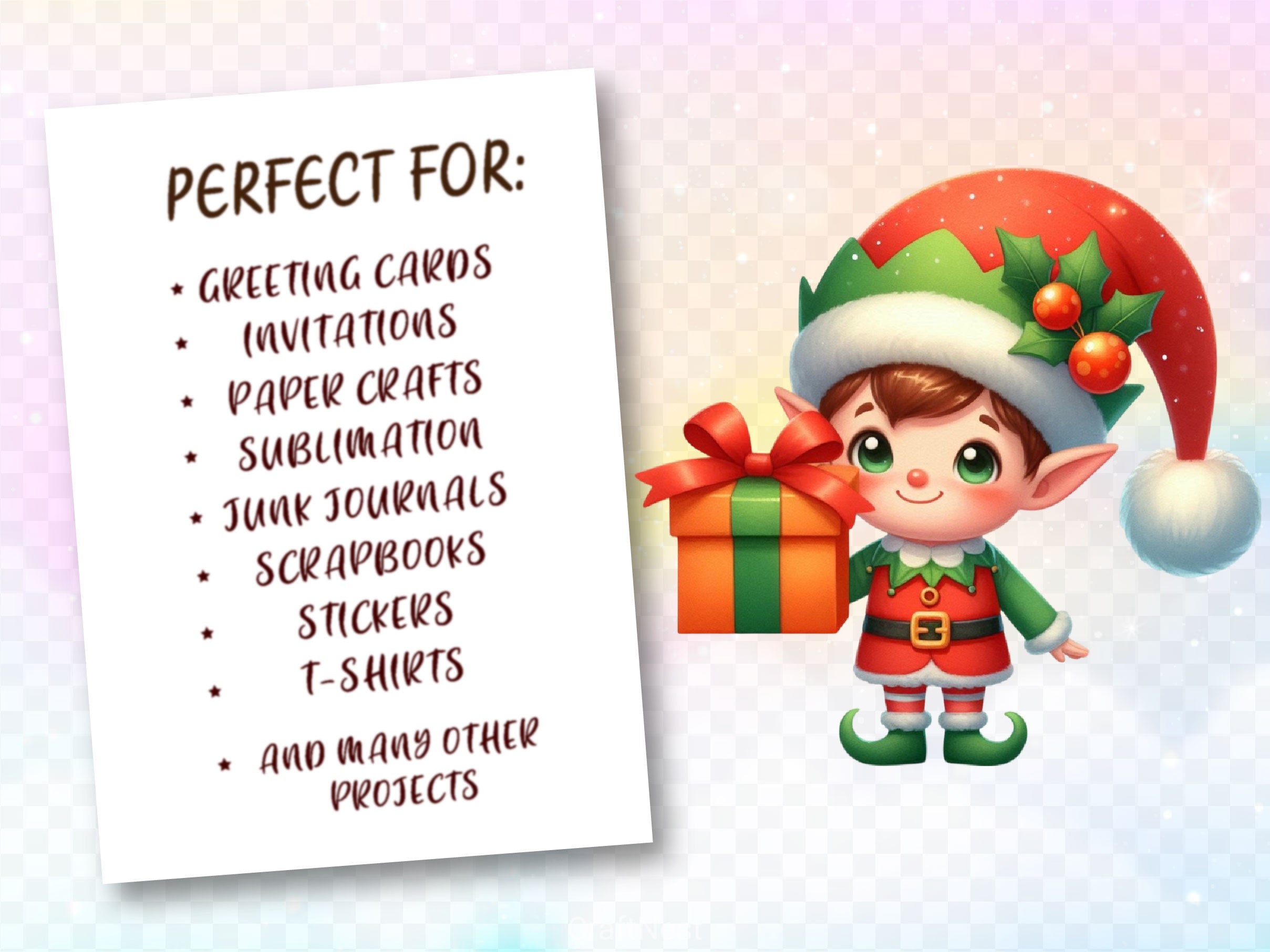 Christmas Elf Christmas Clipart Bundle 2 - CraftNest - Digital Crafting and Art