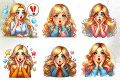 Surprise Girl Clipart Bundle - CraftNest - Digital Crafting and Art