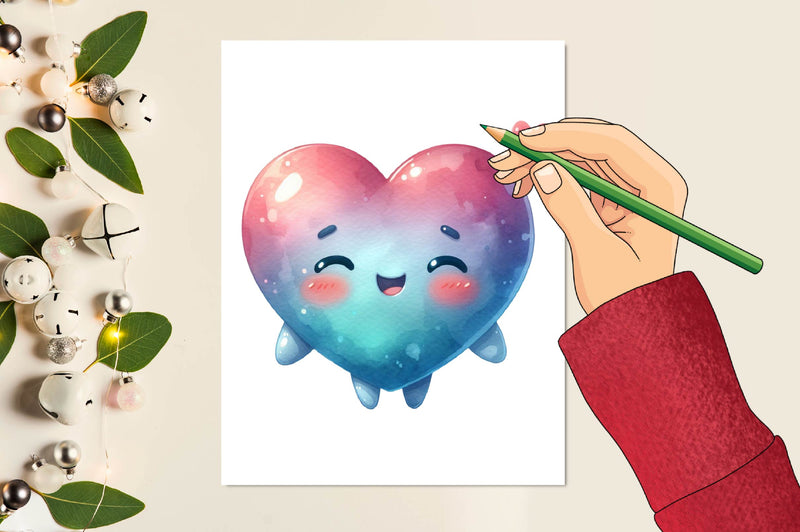 Cute Heart Character Clipart Bundle - CraftNest - Digital Crafting and Art