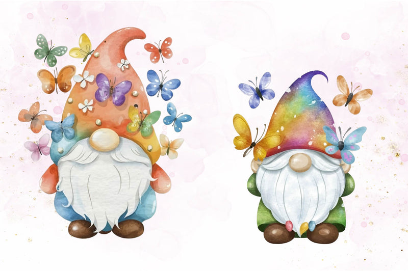 Rainbow Gnome Clipart Bundle - CraftNest - Digital Crafting and Art