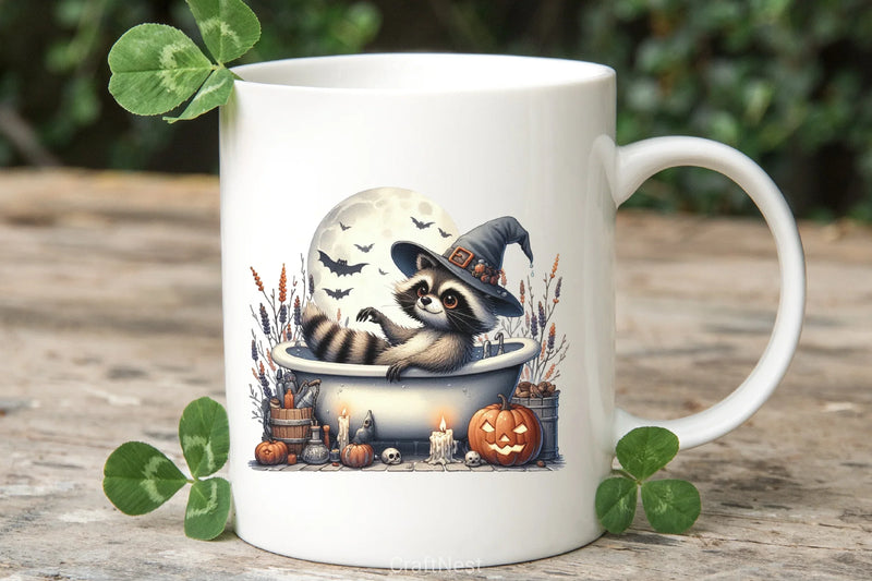 Halloween Raccoon Clipart Bundle - CraftNest - Digital Crafting and Art