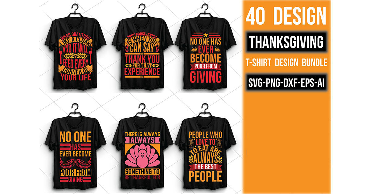 Thanksgiving T Shirt Bundle 4 - CraftNest - Digital Crafting and Art
