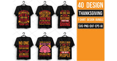Thanksgiving T Shirt Bundle 4 - CraftNest - Digital Crafting and Art