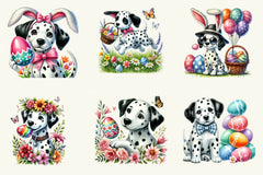 Easter Dalmatian Dog Clipart Bundle - CraftNest - Digital Crafting and Art