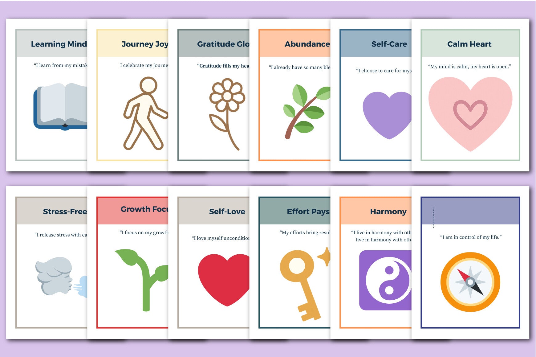 One Month Affirmation Journey Planner