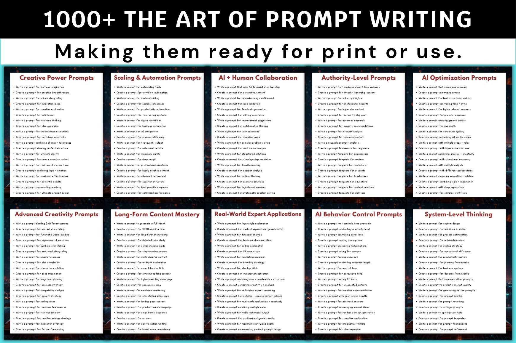 The Art of Writing Prompts