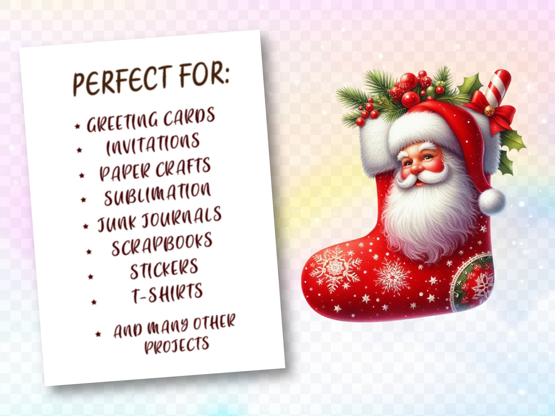 Christmas Stocking Clipart Bundle 4 - CraftNest - Digital Crafting and Art