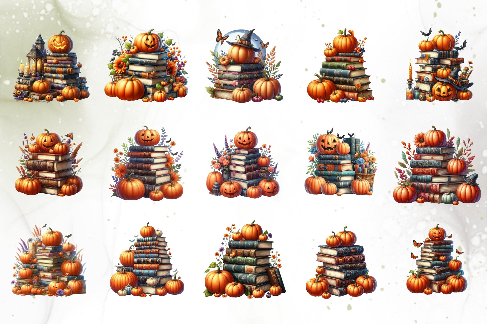 Halloween Books Clipart Bundle - CraftNest - Digital Crafting and Art