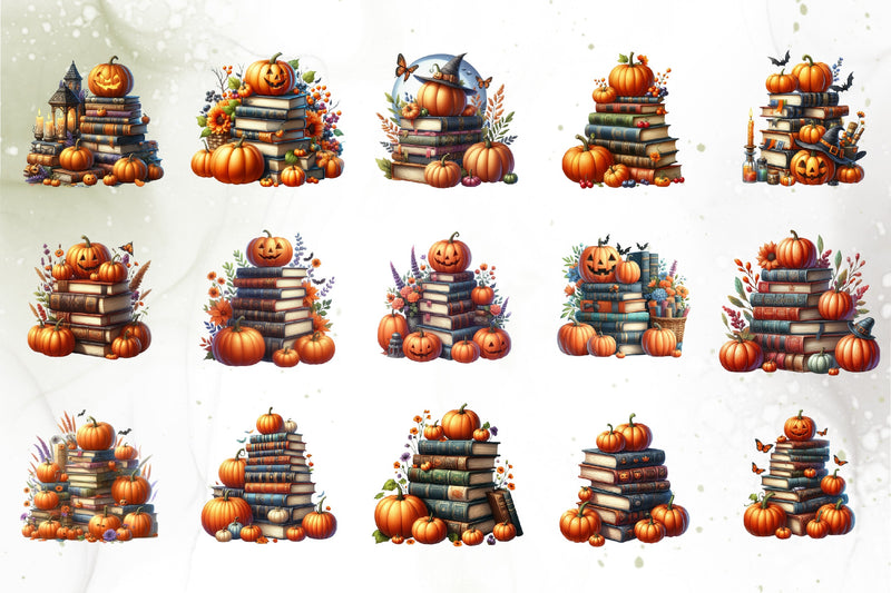 Halloween Books Clipart Bundle - CraftNest - Digital Crafting and Art