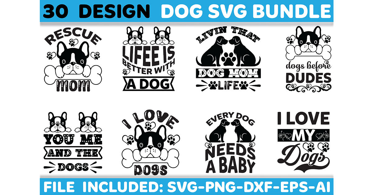 Dog SVG Bundle 3 - CraftNest - Digital Crafting and Art