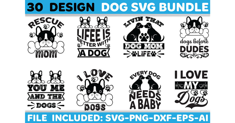 Dog SVG Bundle 3 - CraftNest - Digital Crafting and Art
