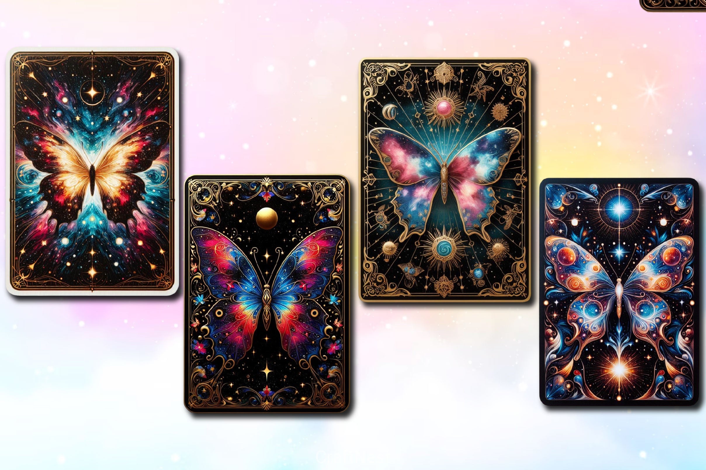 Antisocial Butterfly Tarot Card Clipart Bundle - CraftNest - Digital Crafting and Art