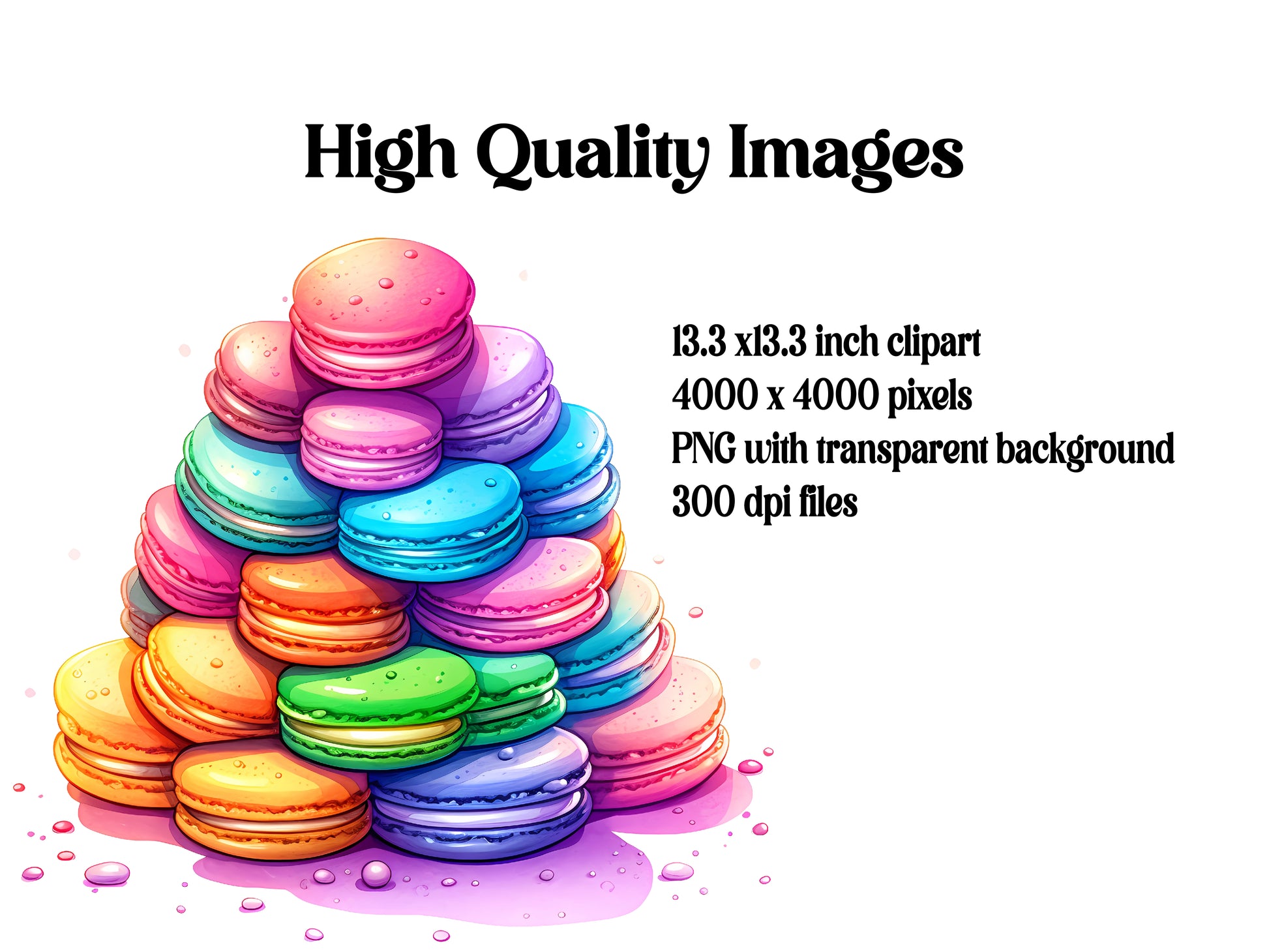 Rainbow Macarons Clipart - CraftNest