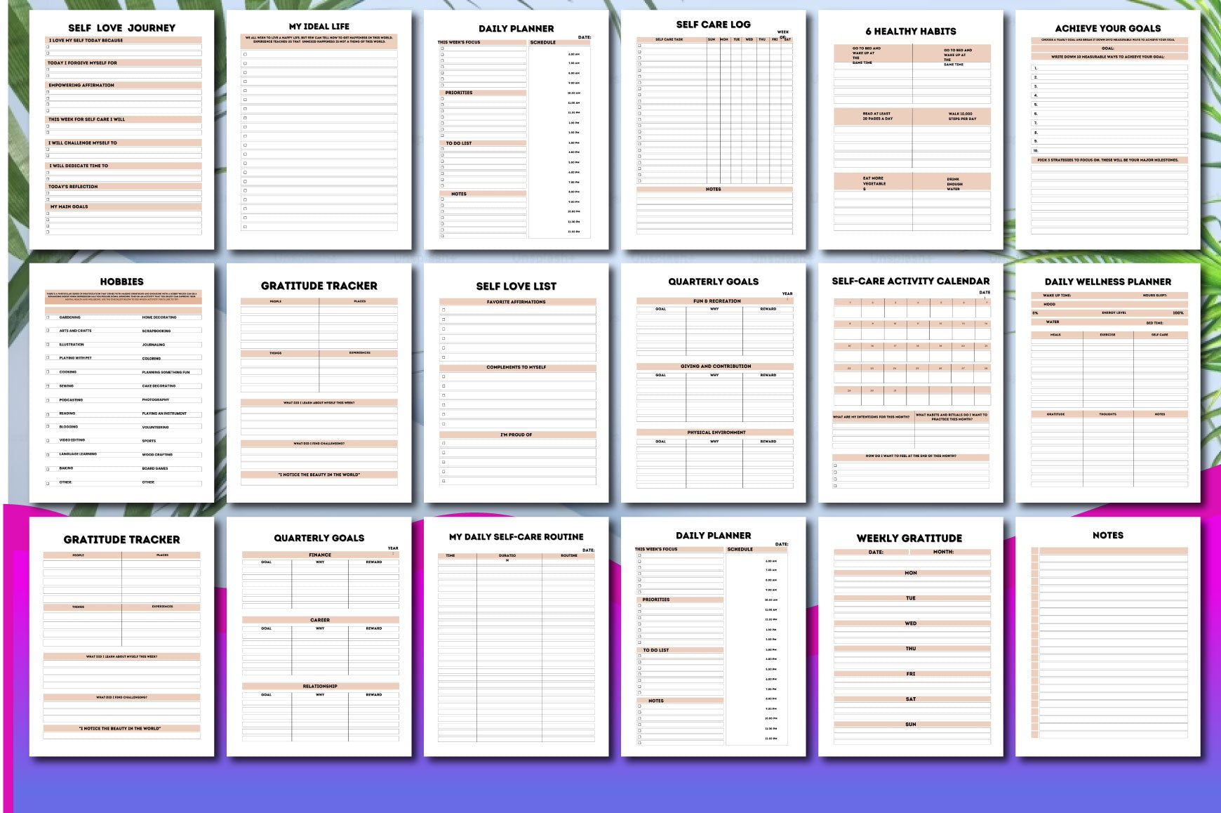 Self Care Wellness Journal