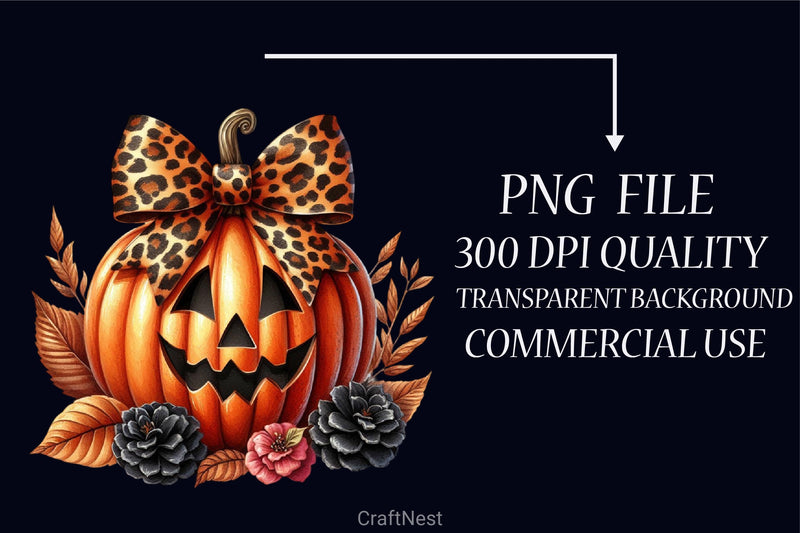 Halloween Pumpkin Bow Clipart Bundle - CraftNest - Digital Crafting and Art