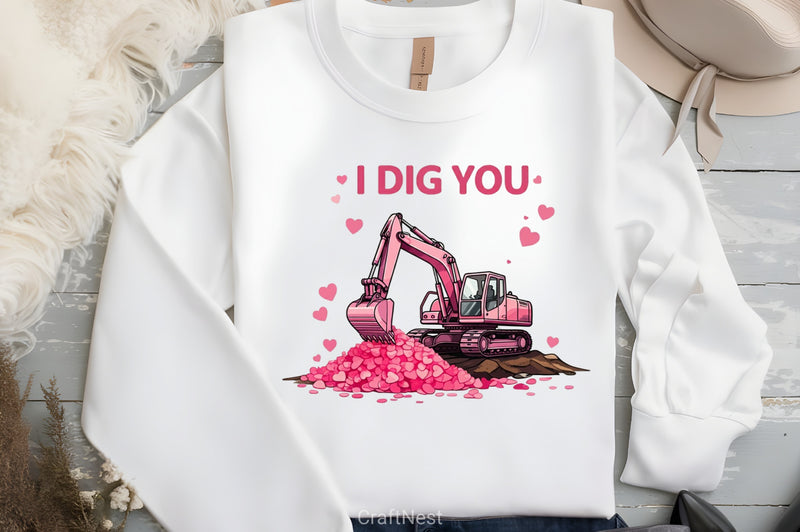Excavator Love Clipart Bundle - CraftNest - Digital Crafting and Art