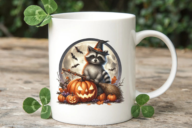 Halloween Raccoon Clipart Bundle 1 - CraftNest - Digital Crafting and Art