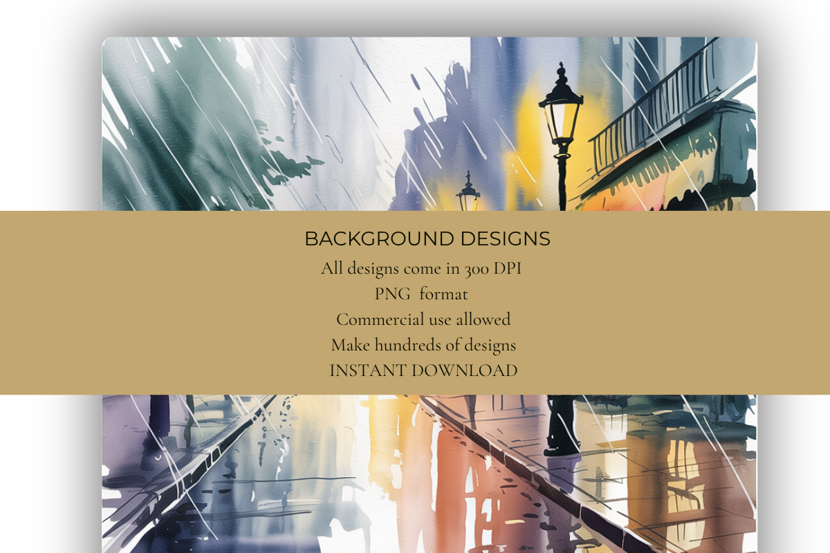 Rainy Scenes Background Papers