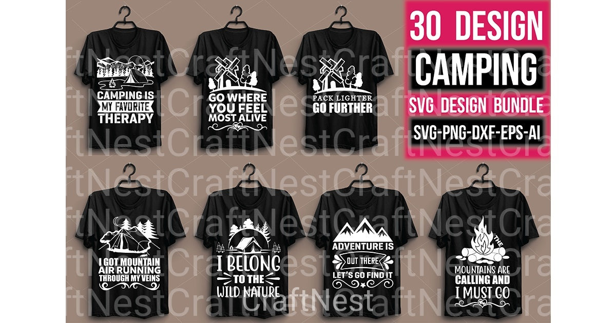 Camping File Bundle 2 - CraftNest - Digital Crafting and Art