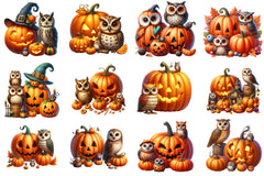 Autumn Owl Clipart Bundle - CraftNest - Digital Crafting and Art
