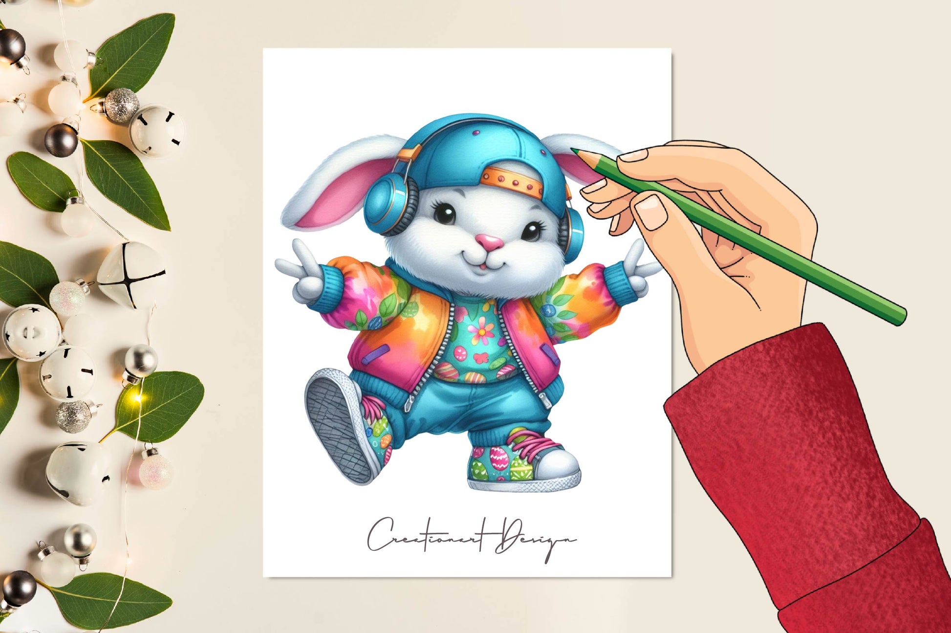Hiphop Bunny Clipart Bundle - CraftNest - Digital Crafting and Art
