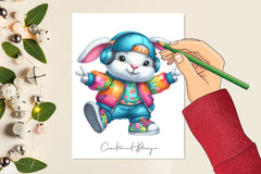 Hiphop Bunny Clipart Bundle - CraftNest - Digital Crafting and Art
