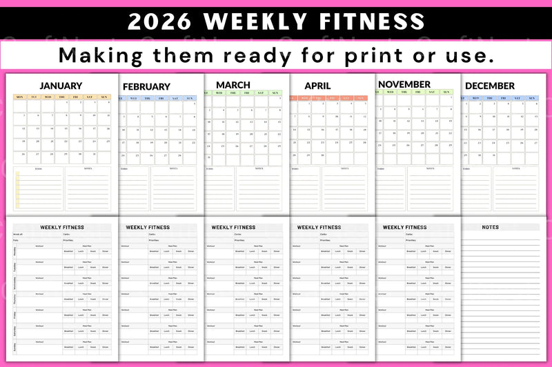 Weekly Fitness Guide - CraftNest - Digital Crafting and Art