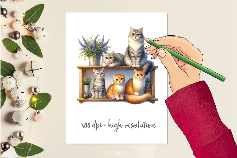 Cats Clipart Bundle - CraftNest - Digital Crafting and Art