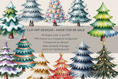 Christmas Trees Clipart - CraftNest - Digital Crafting and Art