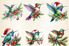 Christmas Hummingbird Clipart Bundle - CraftNest - Digital Crafting and Art