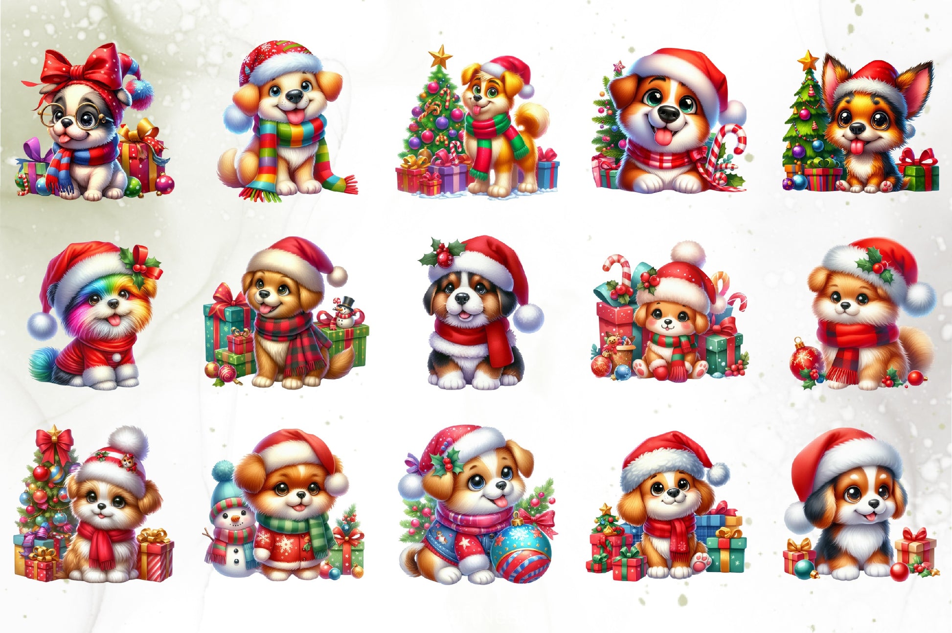 Christmas Dog Clipart Bundle 7 - CraftNest - Digital Crafting and Art