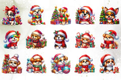Christmas Dog Clipart Bundle 7 - CraftNest - Digital Crafting and Art