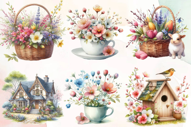 Spring Flowers Clipart Bundle 3 - CraftNest - Digital Crafting and Art