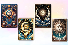Mystical Moon Tarot Card Clipart Bundle 5 - CraftNest - Digital Crafting and Art