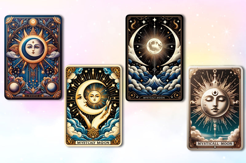 Mystical Moon Tarot Card Clipart Bundle 5 - CraftNest - Digital Crafting and Art