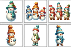 Cute Snowman Clipart Bundle - CraftNest - Digital Crafting and Art