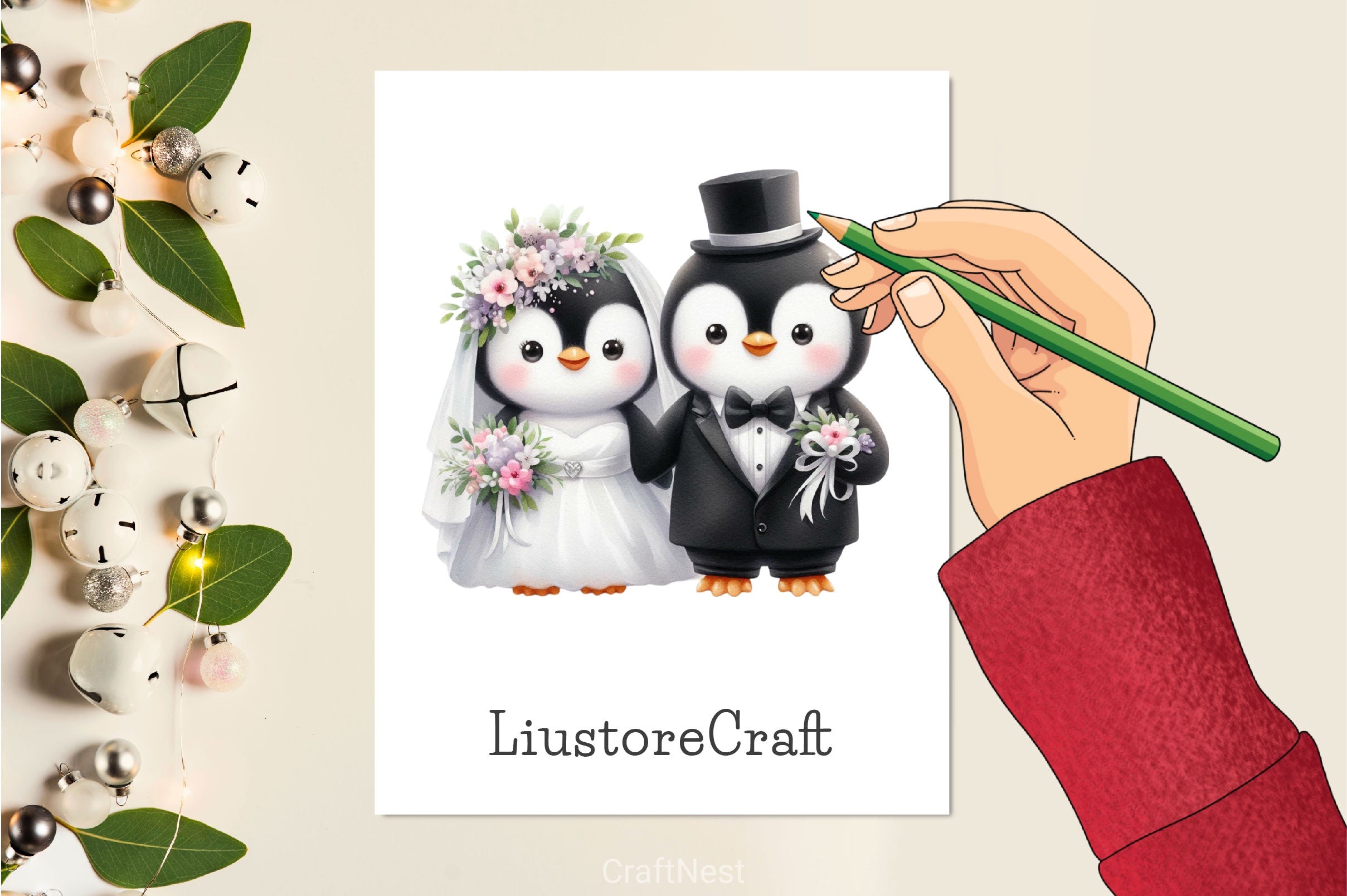 Animals Bride Groom Clipart Bundle - CraftNest - Digital Crafting and Art