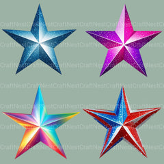 Shiny Stars Clipart Bundle - CraftNest - Digital Crafting and Art