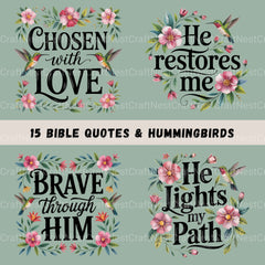 Bible Quotes Hummingbird Clipart Bundle - CraftNest - Digital Crafting and Art