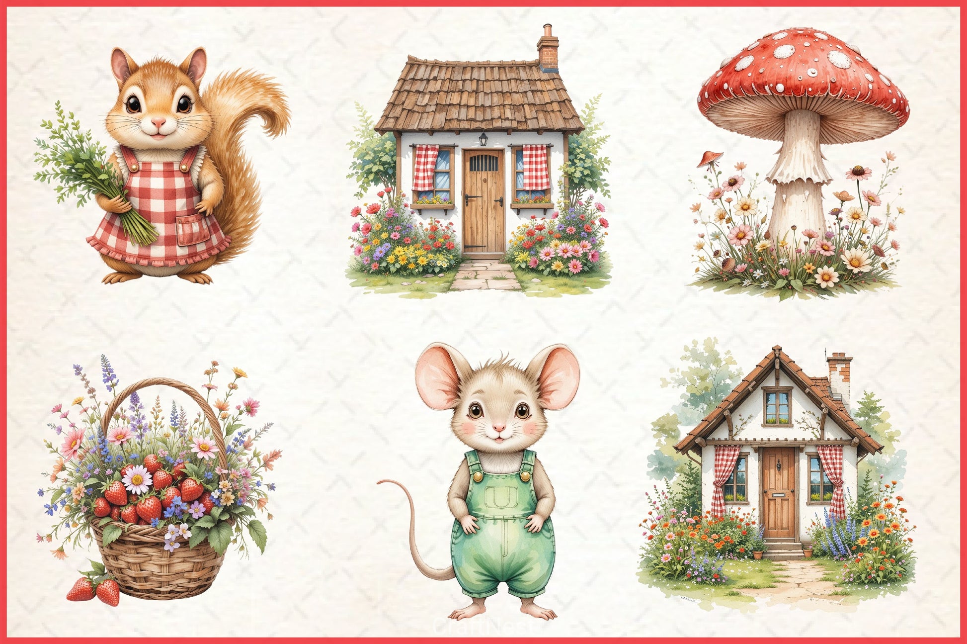 Spring Farm Clipart Bundle - CraftNest - Digital Crafting and Art