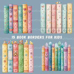 Kids Book Borders Clipart Bundle - CraftNest - Digital Crafting and Art