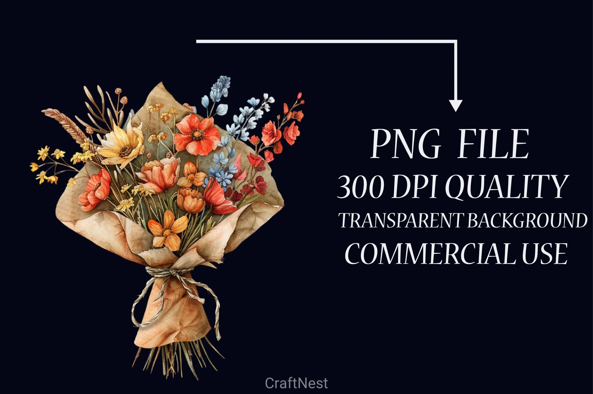 Autumn Bouquets Clipart Bundle - CraftNest - Digital Crafting and Art