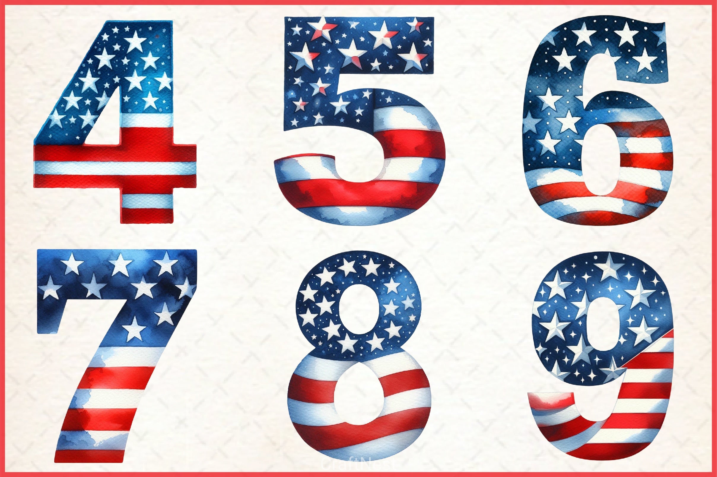 4th of July Alphabet Clipart Bundle - CraftNest - Digital Crafting and Art
